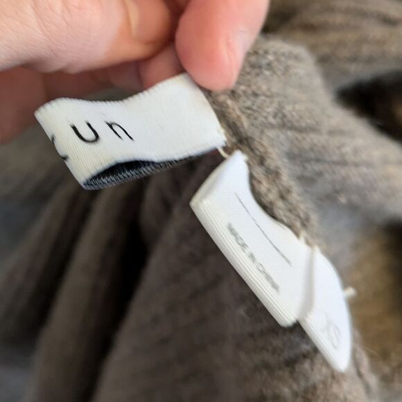 Kokun 100% Cashmere Lagenlook mock neck bell sleeve tunic top Oversized XS-M - Picture 7 of 9